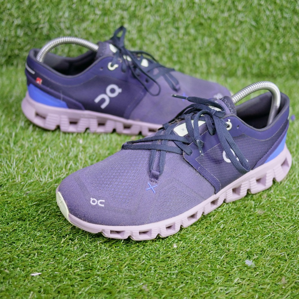 On Cloud X Running Shoes Purple Blue Athletic Sneakers - Women Size 9